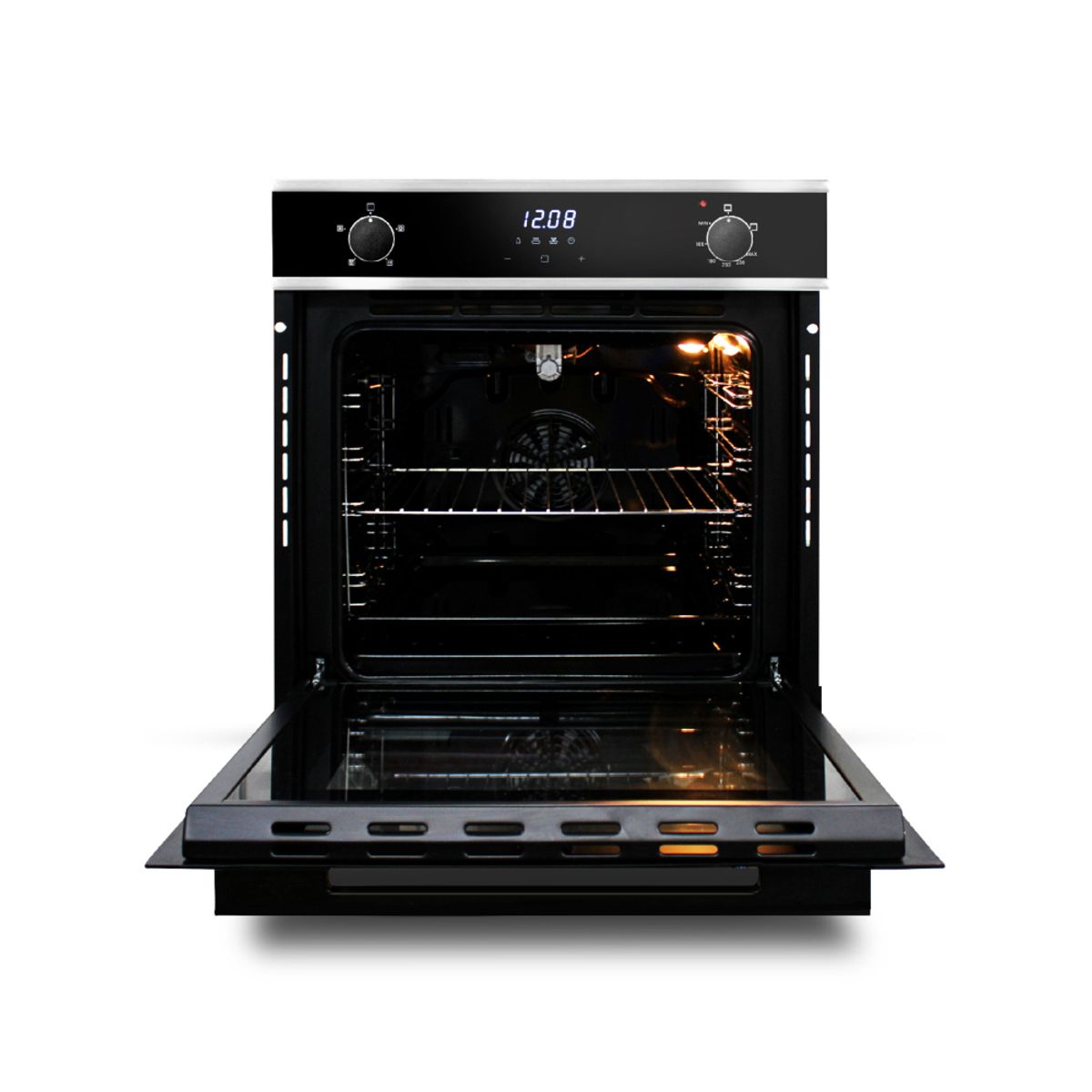 SOLE - Horno a Gas Empotrable Sole SOLHO018 70L con Turbo Convección.