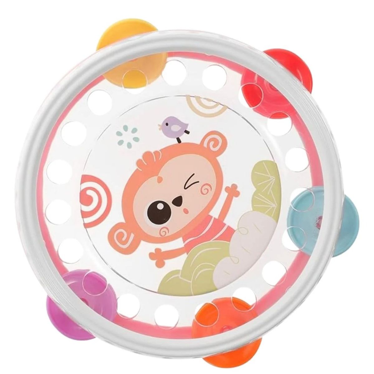 GENERICO - Pandereta de mano para bebé - rojo