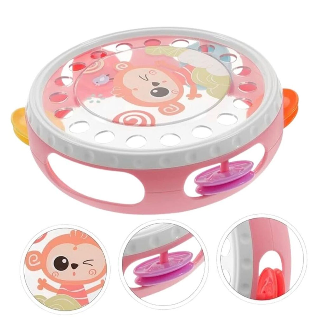 GENERICO - Pandereta de mano para bebé - rojo