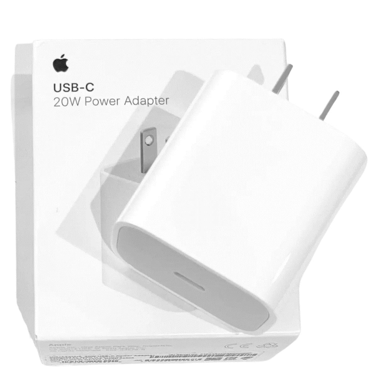 APPLE - Cargador Apple 20W Tipo C Original Y Carga Rápida - Blanco