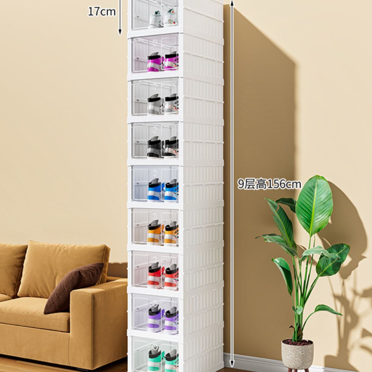 GENERICO - Organizador Zapatera De 9 Niveles Plegable