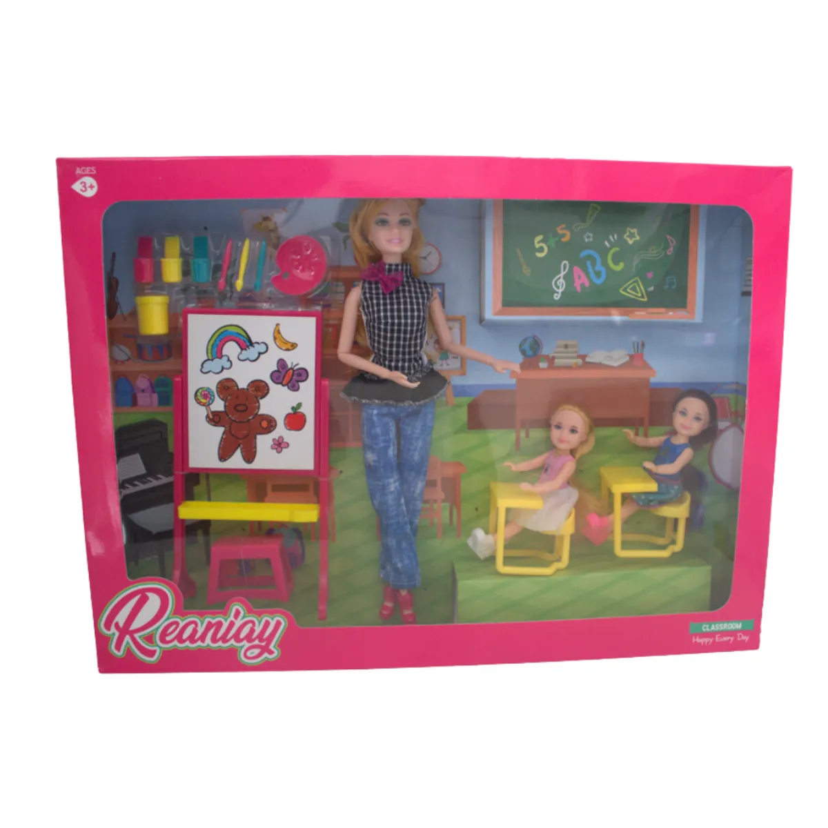 GENERICO - Muñeca maestra / alumnos  y accesorios