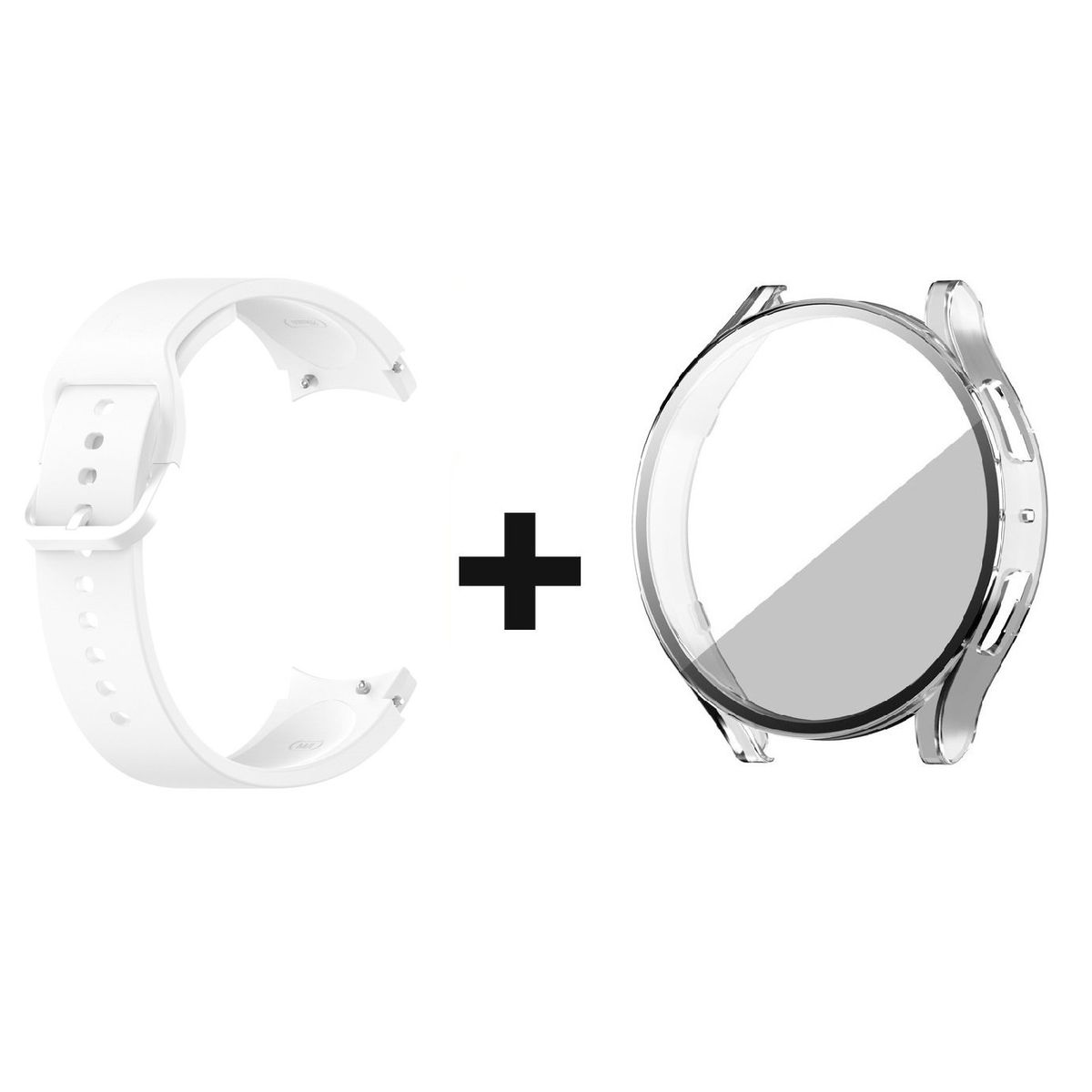 GENERICO - CORREA + BUMPER PARA SAMSUNG GALAXY WATCH 4 BLANCO