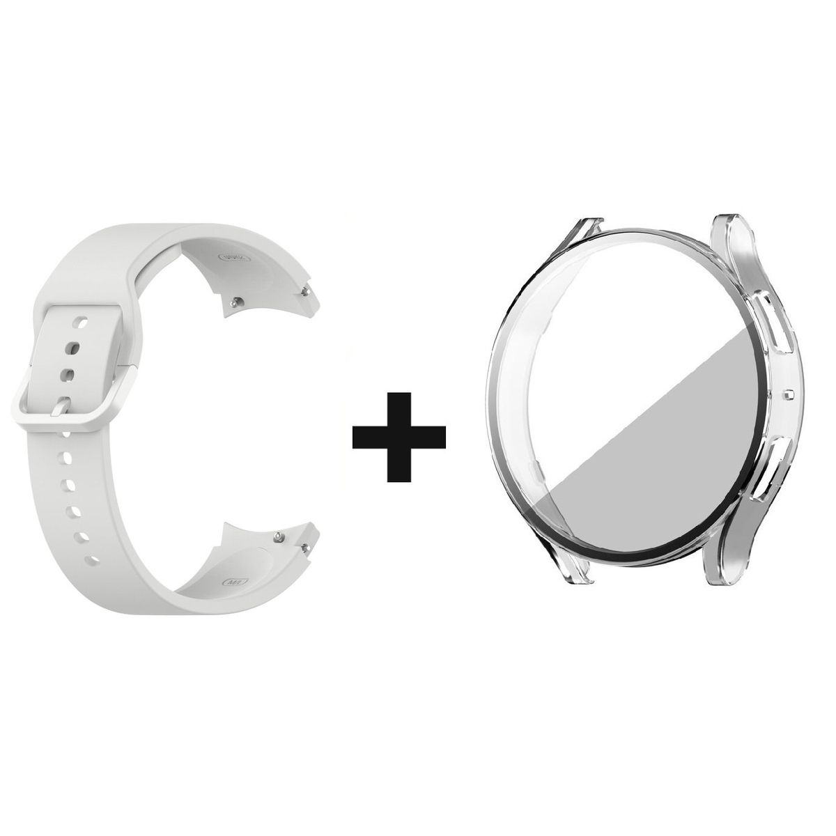 GENERICO - CORREA + BUMPER PARA SAMSUNG GALAXY WATCH 4 GRIS / 40 MM