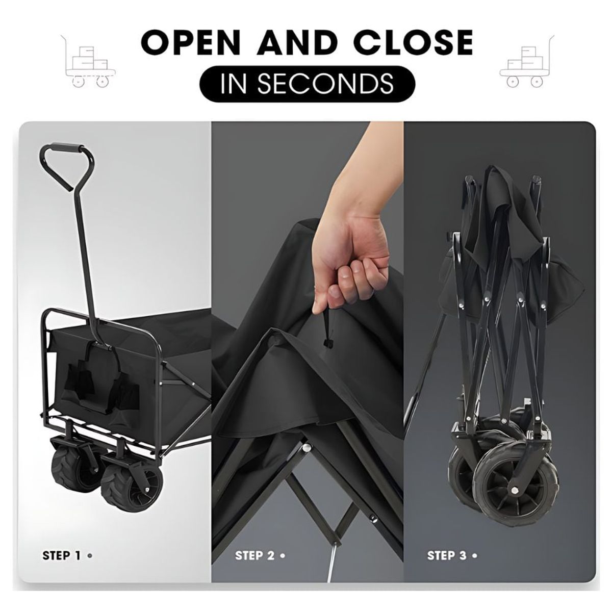 GENERICO - Carro de Carga Plegable Multiusos Con Guiador y Tabla YKDD-003