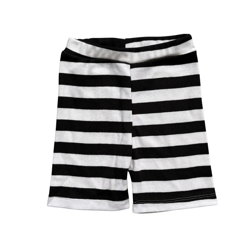 RED CARROT - Short negro y blanco rayado de algodon