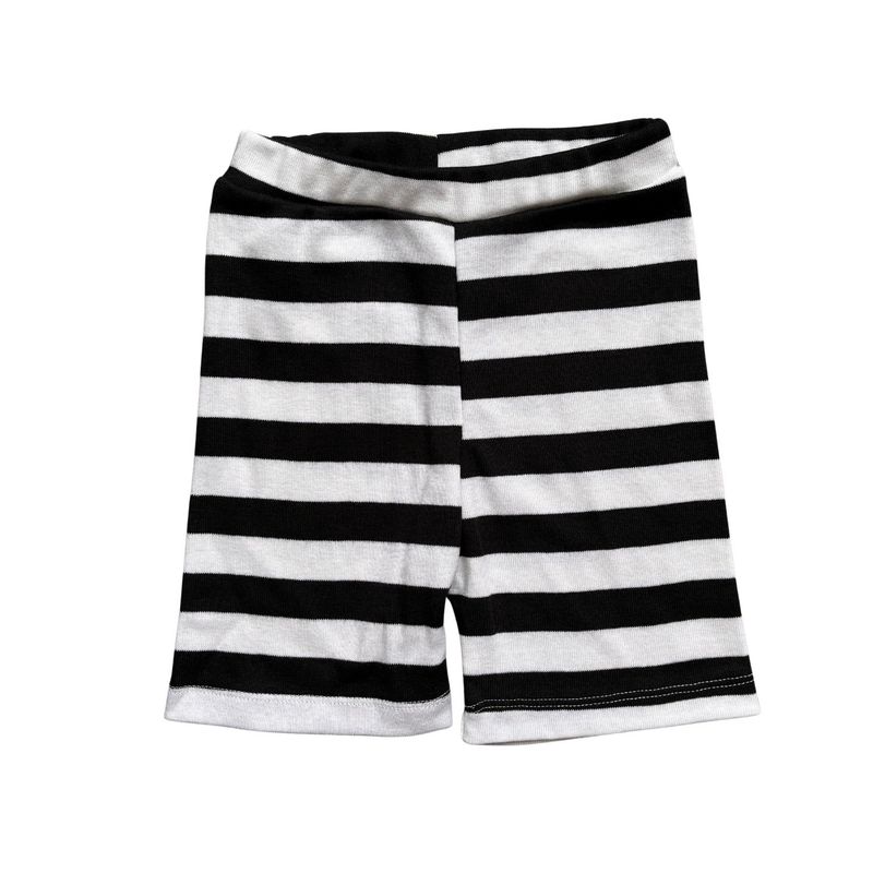 RED CARROT - Short negro y blanco rayado de algodon