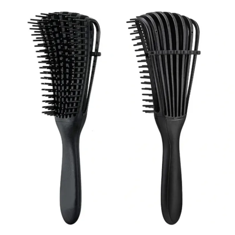 GENERICO - Peine Flexible Desenredante para Cabello Rizos Afro Color Aleatorio