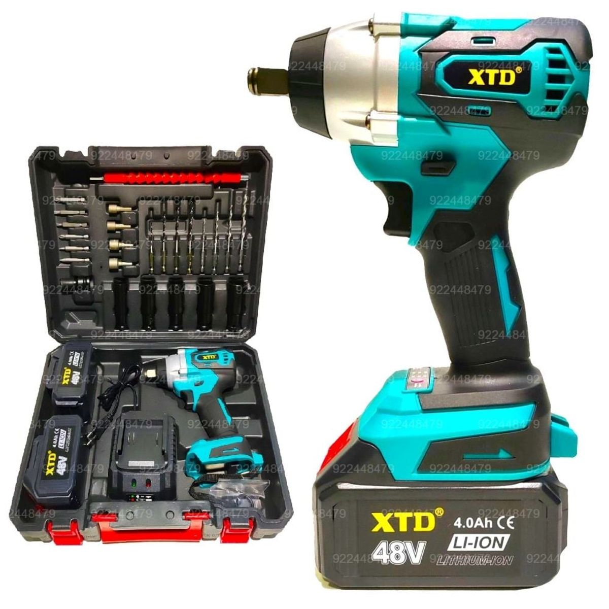 XTD - Llave De Impacto Con Accesorios 1/2 Xtd 48v Industrial 360 N.M