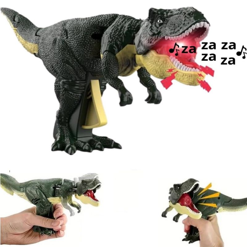 GENERICO - Dinosaurio Za Za Juguete Con Luces y Sonido Tiktok Verde