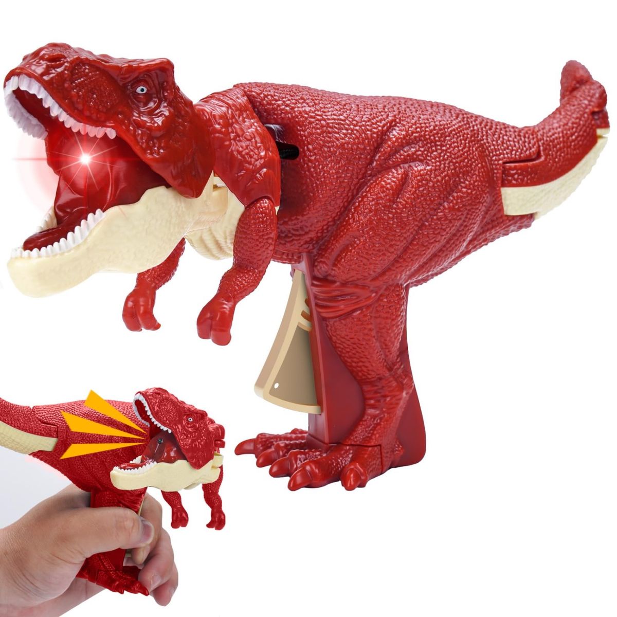 GENERICO - Dinosaurio ZaZa Juguete Luces Sonido Tiktok Color Aleatorio