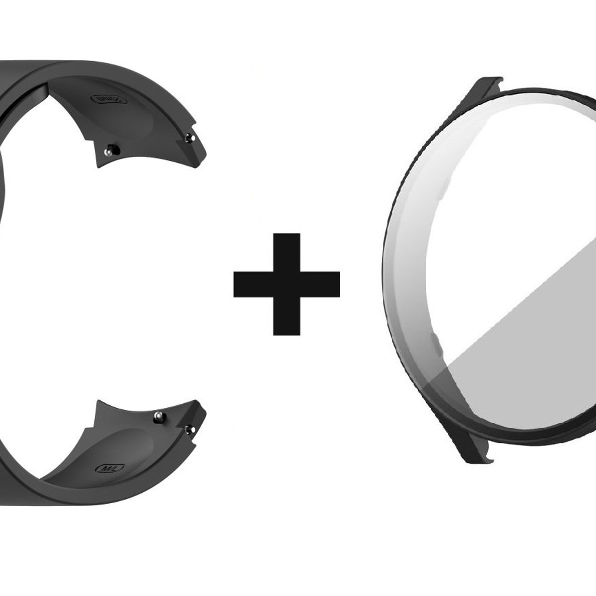 GENERICO - CORREA + BUMPER 40 MM PARA SAMSUNG GALAXY WATCH 5 NEGRO