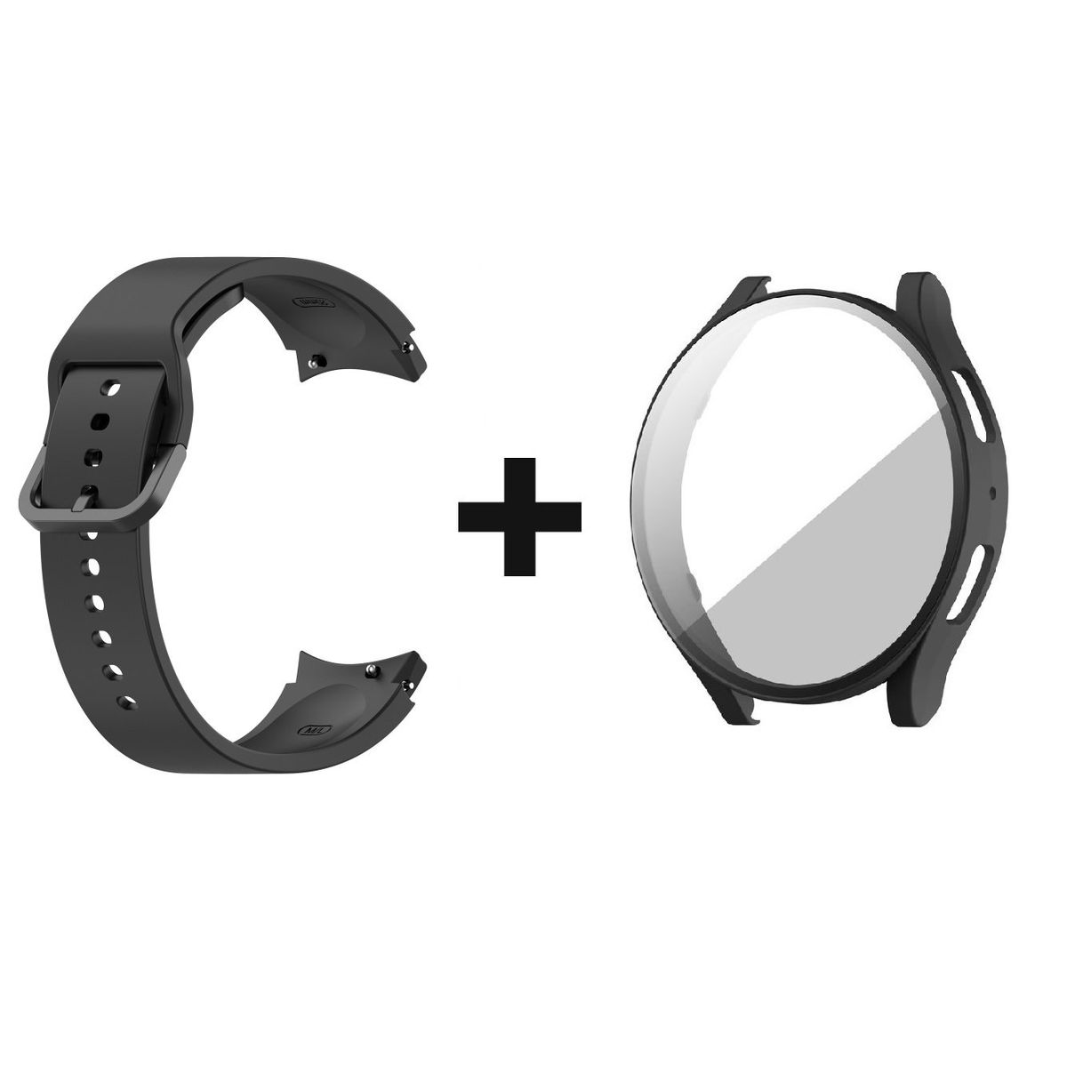 GENERICO - CORREA + BUMPER 40 MM PARA SAMSUNG GALAXY WATCH 5 NEGRO
