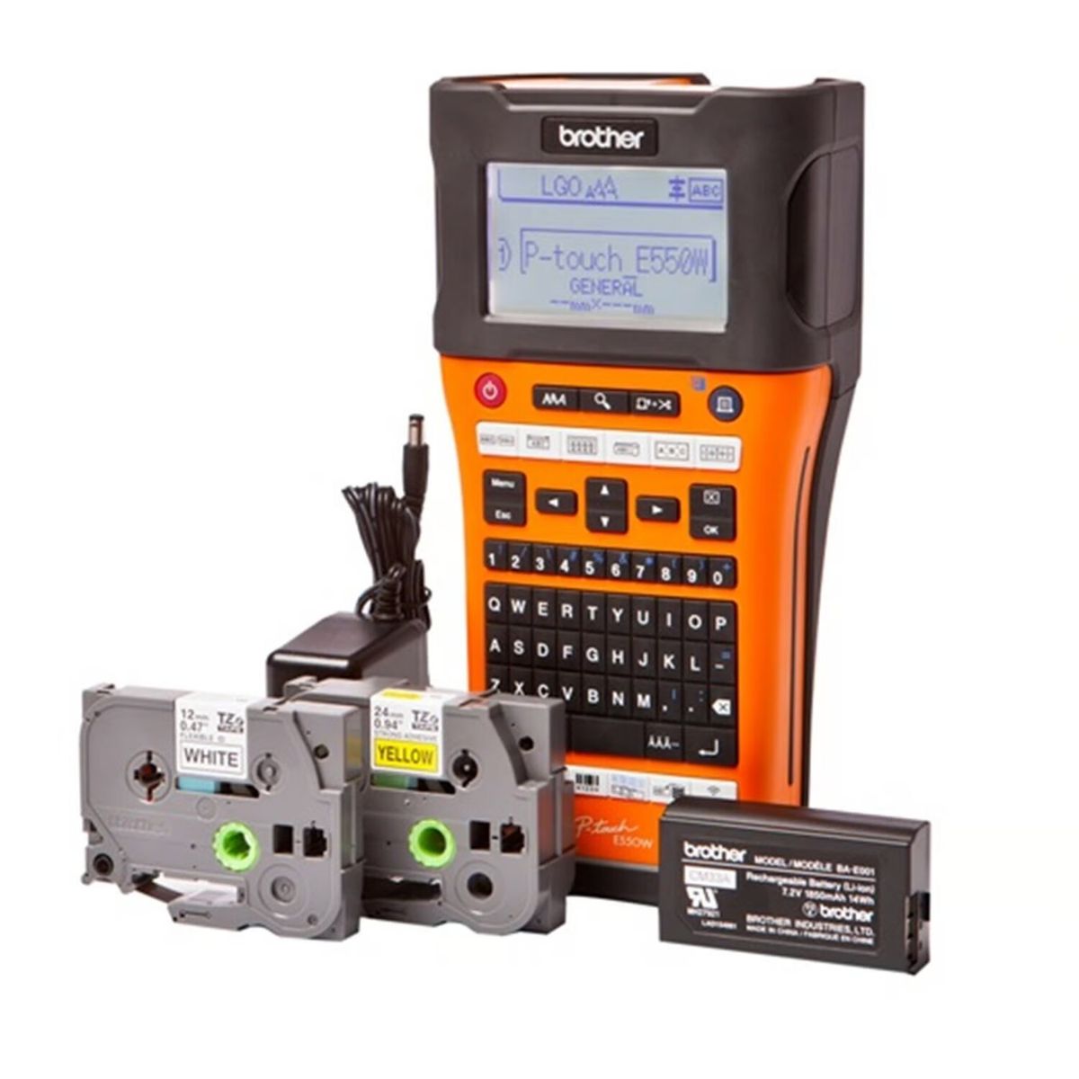 BROTHER - Rotuladora Brother PT-E550WVP Industrial - Naranja