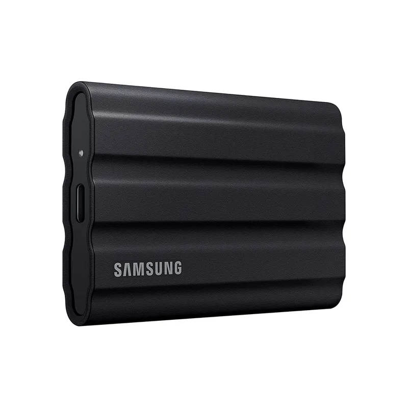 SAMSUNG - DISCO SOLIDO PORTABLE SAMSUNG T7 SHIELD 1TB ULTRA VELOZ NEGRO 1K