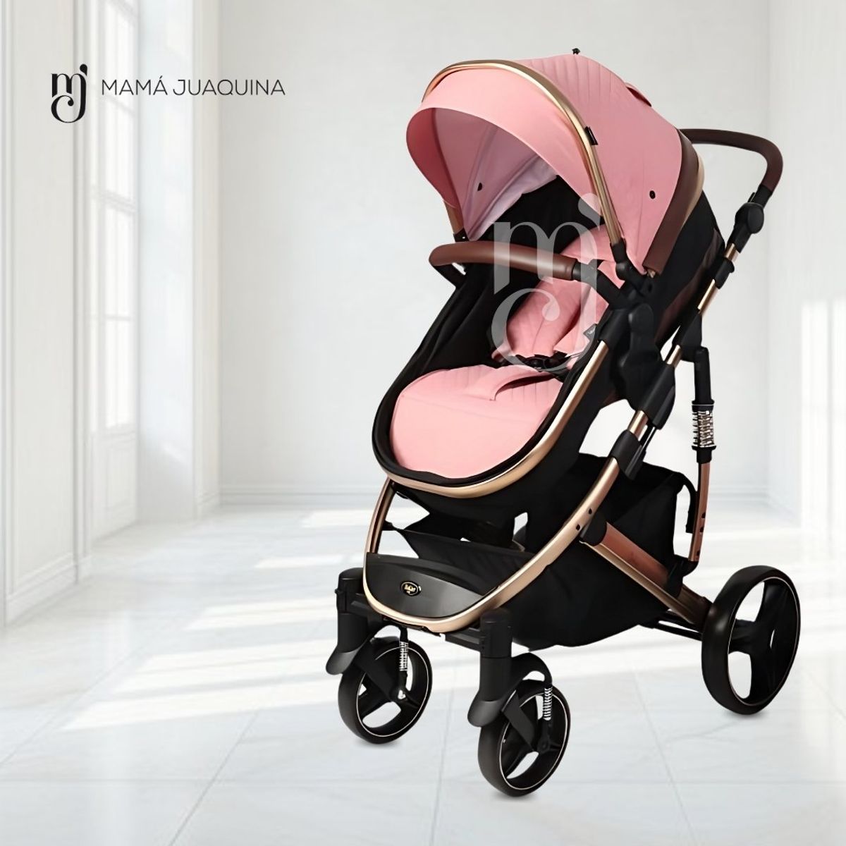 BABY - Coche Moisés Travel System «MARQUILIA» con Porta Bebé Pink