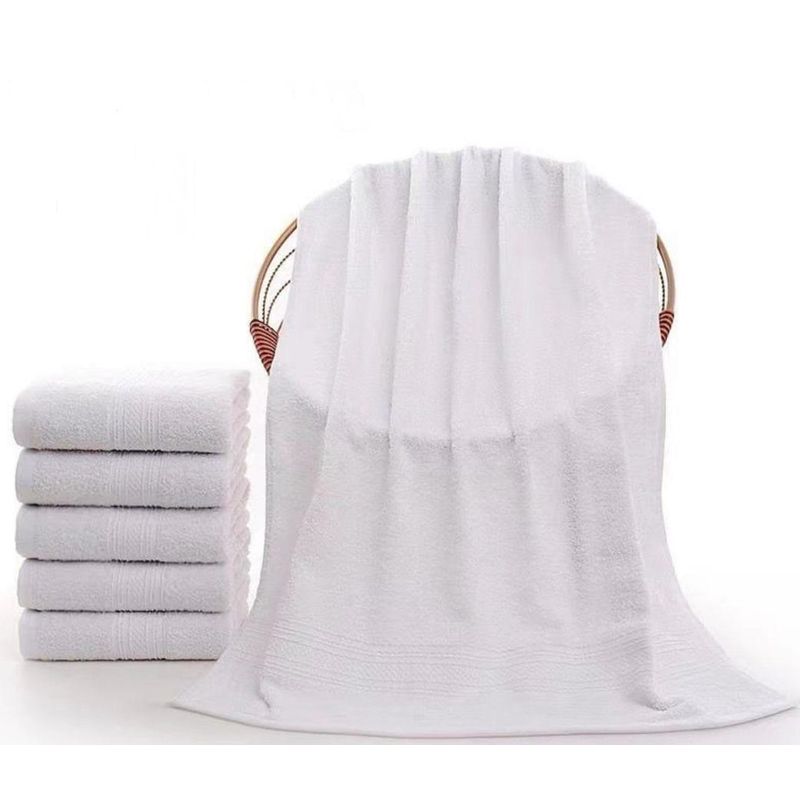 GENERICO - Toalla de Baño de Algodón 380gr 70x140cm Blanca