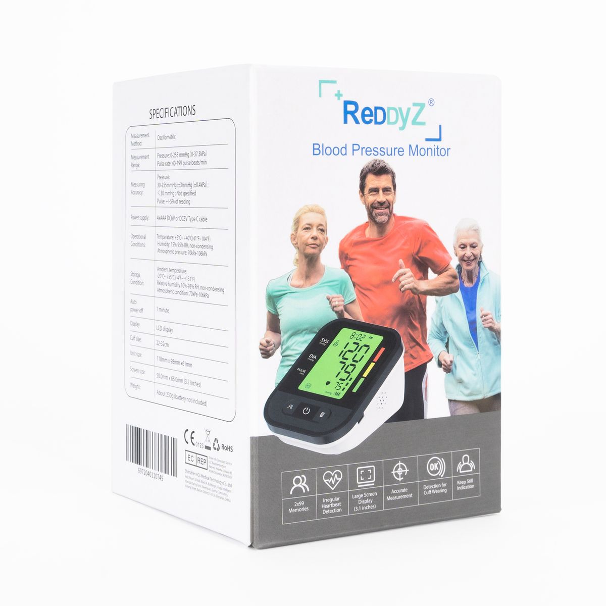 GENERICO - Tensiómetro Digital de Brazo REDDYZ AOJ-30F con Altavoz en Español