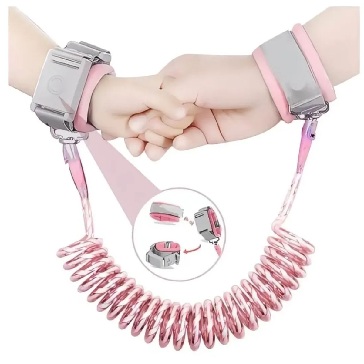 GENERICO - Pulsera Antiperdida Para Niños Rosado
