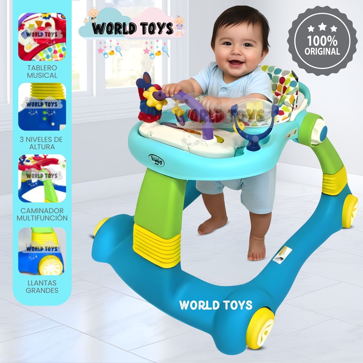 KIDDO - Andador Musical «BILON» Edición Limitada Sky Blue