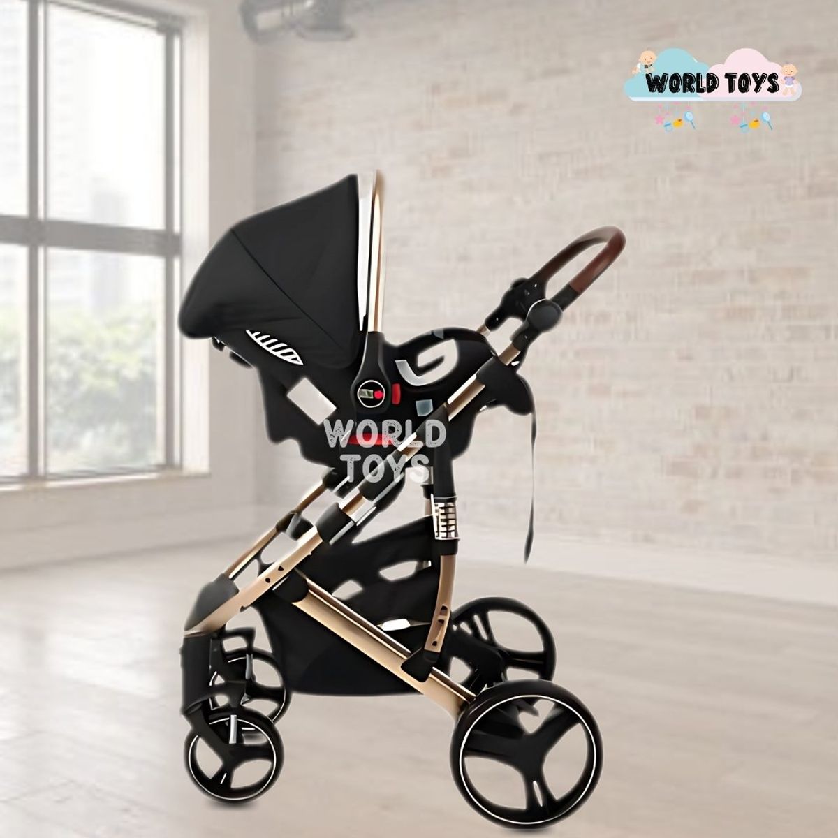 KIDDO - Coche Moisés Con Portabebé «MARQUILIA» Black