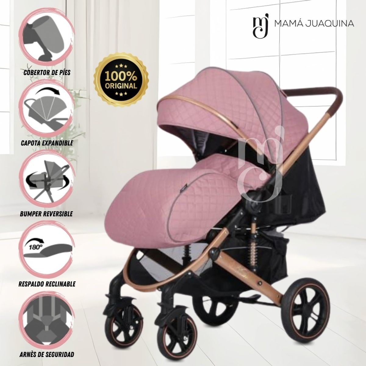 KIDS - Coche Cuna «SIOVHAN» Edición Limitada Pink