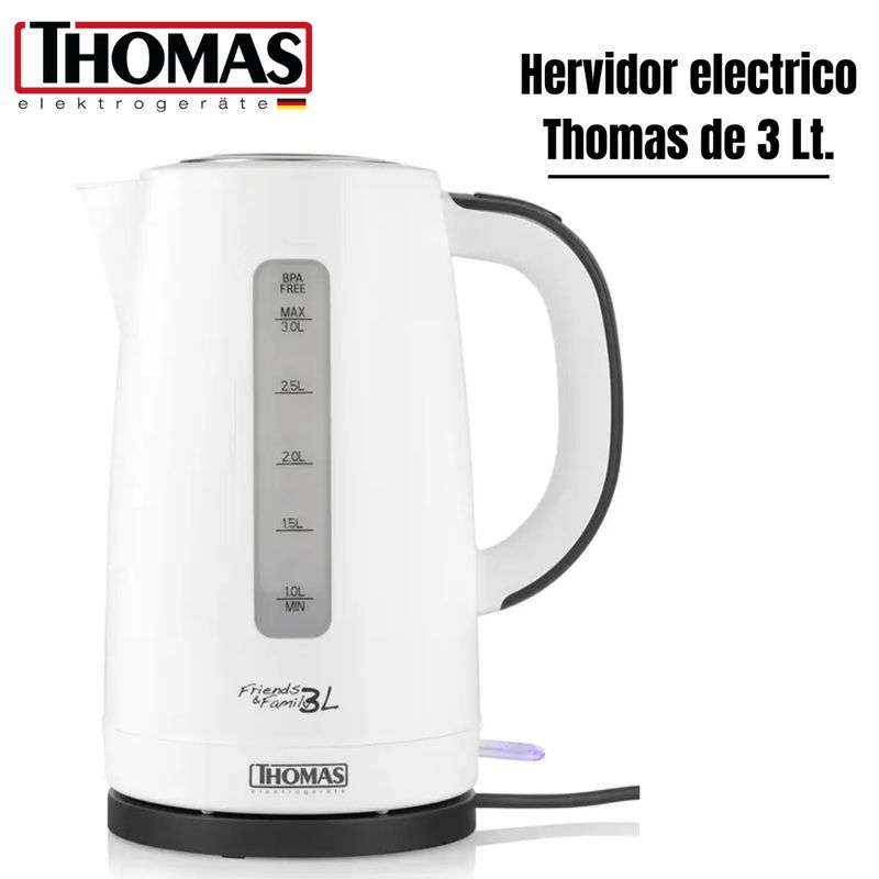 THOMAS - Hervidor Electrico Thomas 3 litros TH-4351