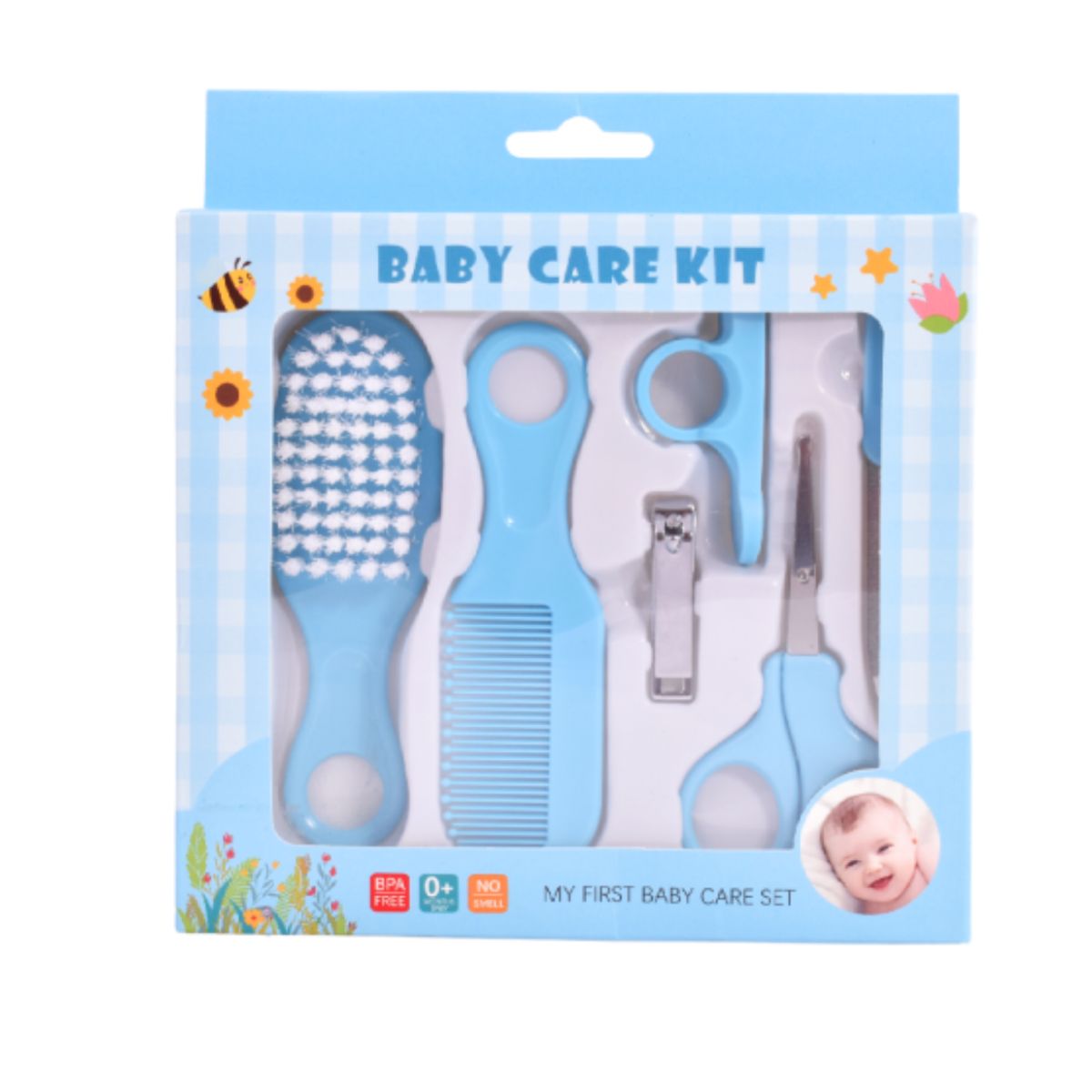 GENERICO - Kit De Higiene Pequeño 6 Piezas Para Bebe celeste