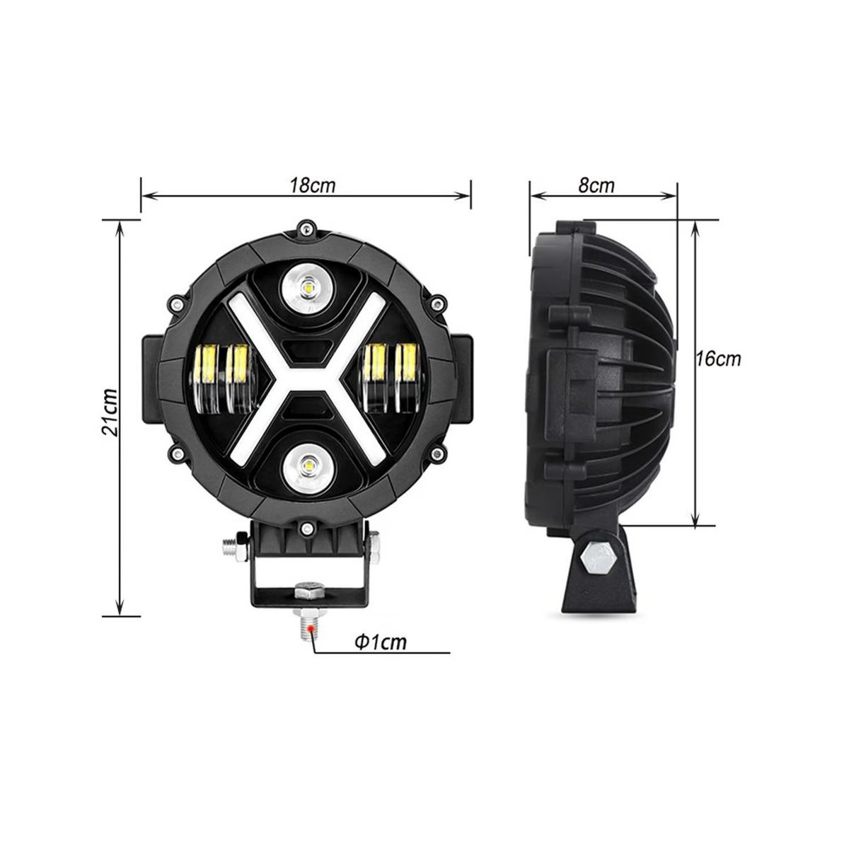 GENERICO - Faro Led  Xmen Blanco X Azul 90wts