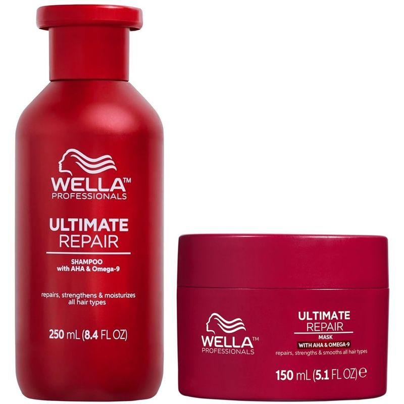 WELLA - Shampoo Reparador 250ml + Mascarilla Wella Ultimate Repair