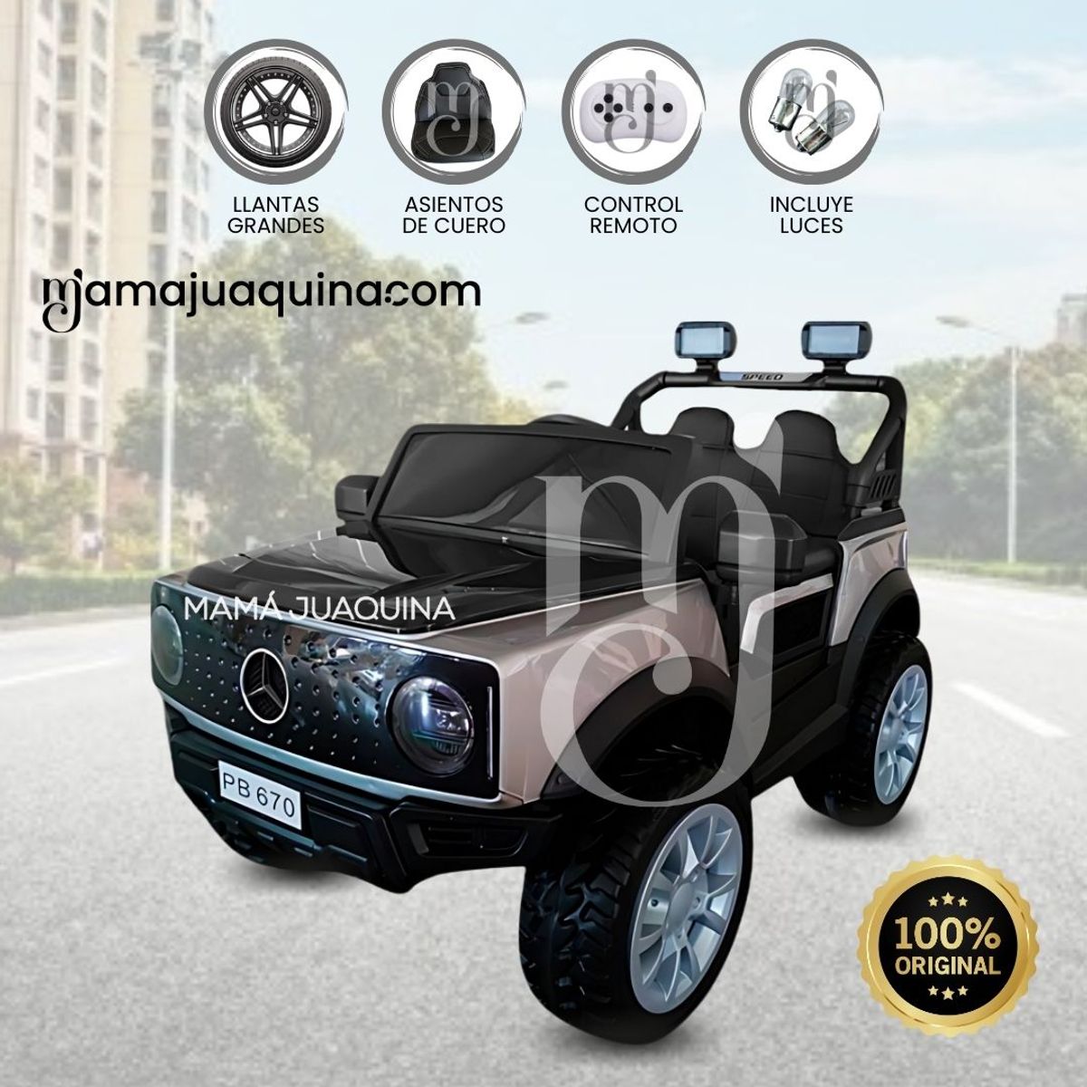 MERCEDES BENZ - Carro a  Batería Para Niños Mercedes Benz «TOYIN » Gray