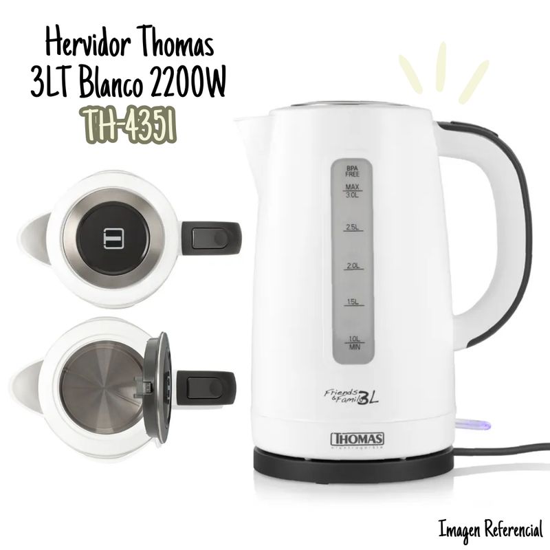 THOMAS - Hervidor Eléctrico Thomas 3 litros TH-4351