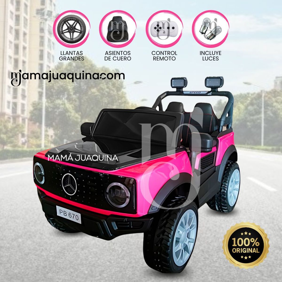 MERCEDES BENZ - Carro a  Batería Para Niños Mercedes Benz «TOYIN » Pink