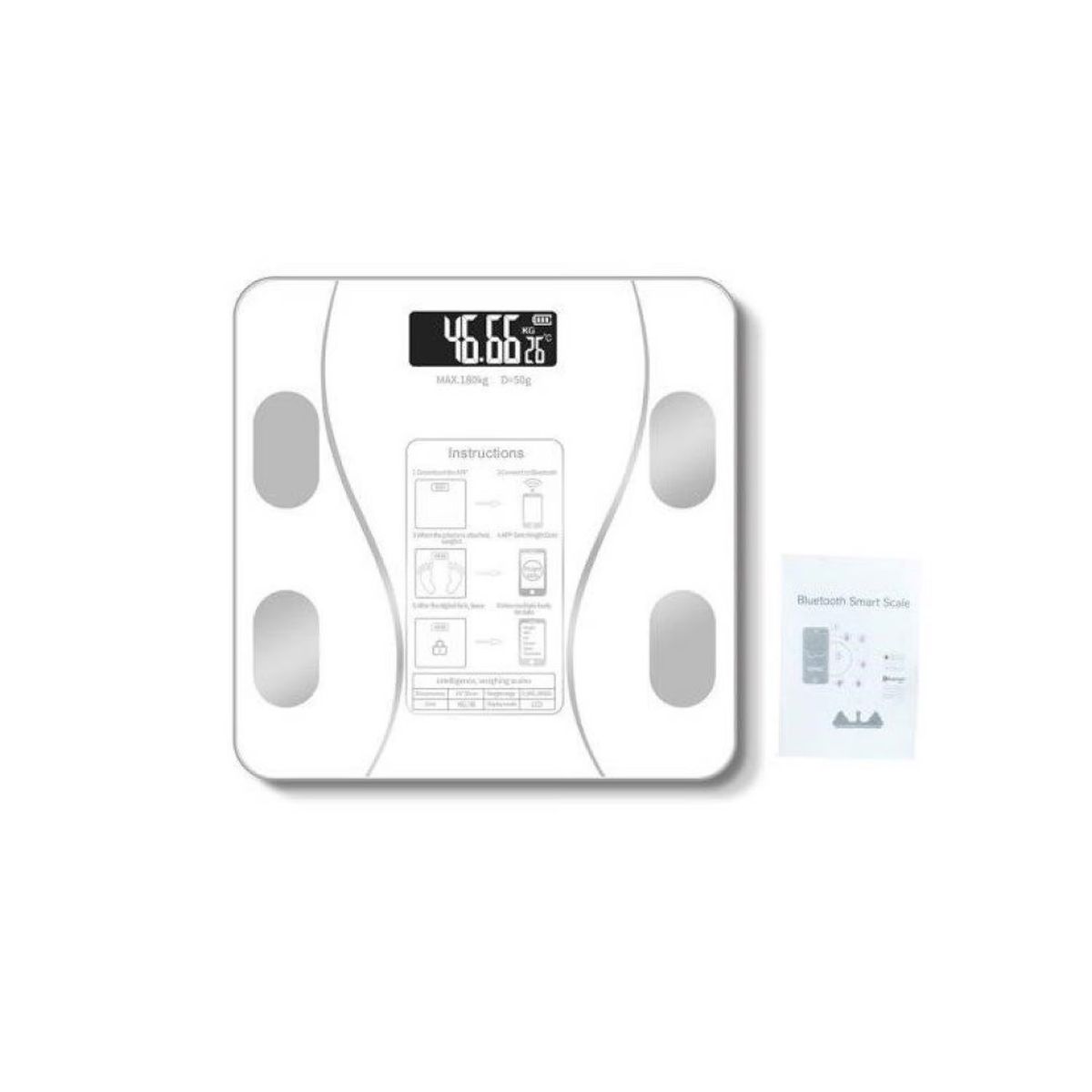 GENERICO - Balanza Smart Bluetooth Digital Blanco