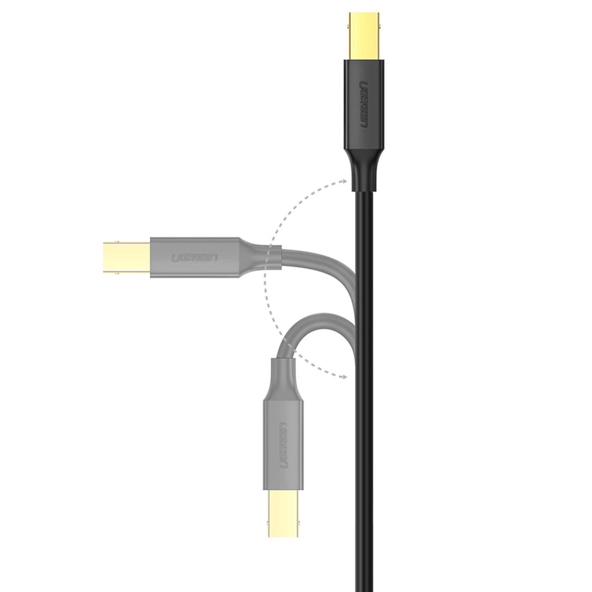 UGREEN - Ugreen Cable USB 2.0 Tipo B para Impresora 2m Negro US135 - 20847