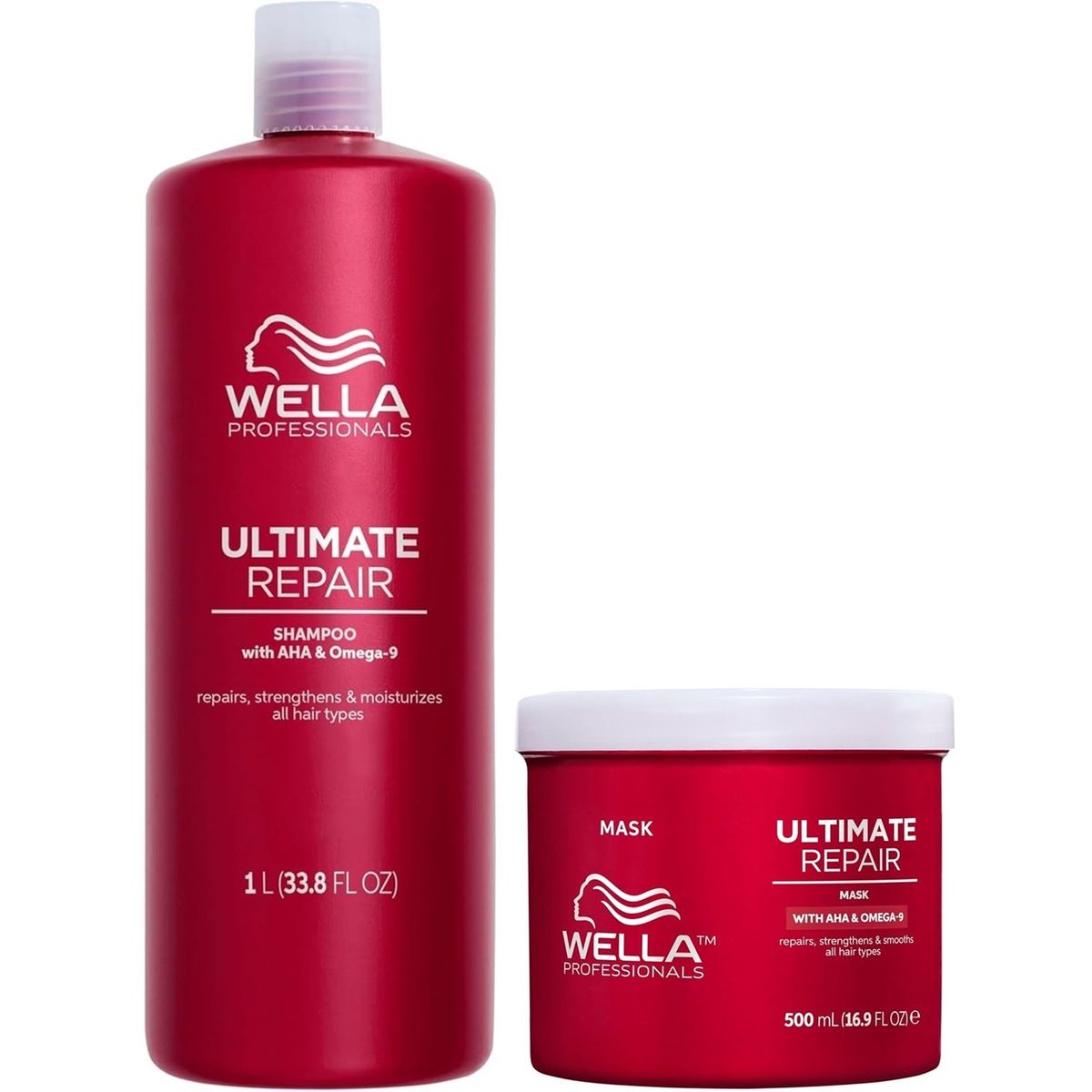 WELLA - Shampoo Reparador 1000ml + Mascarilla Wella Ultimate Repair
