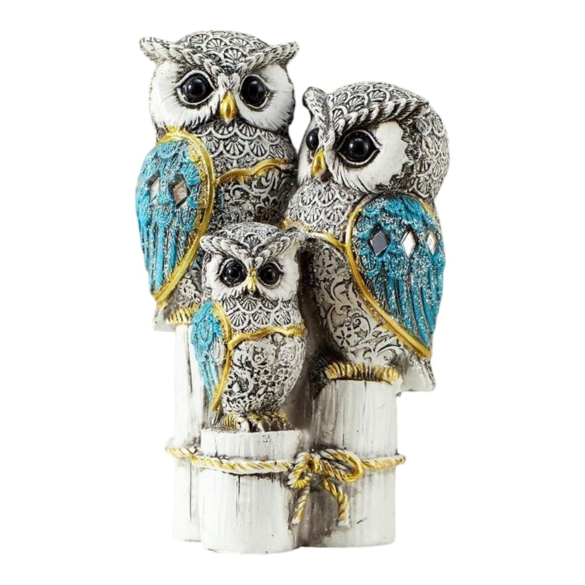 GENERICO - Adorno Búhos Unidos 15x5x10 cm