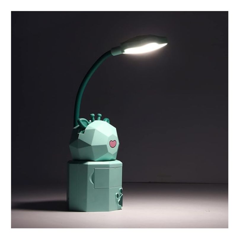 GENERICO - Lámpara LED de Escritorio con Carga USB  Luz Blanca Cálida