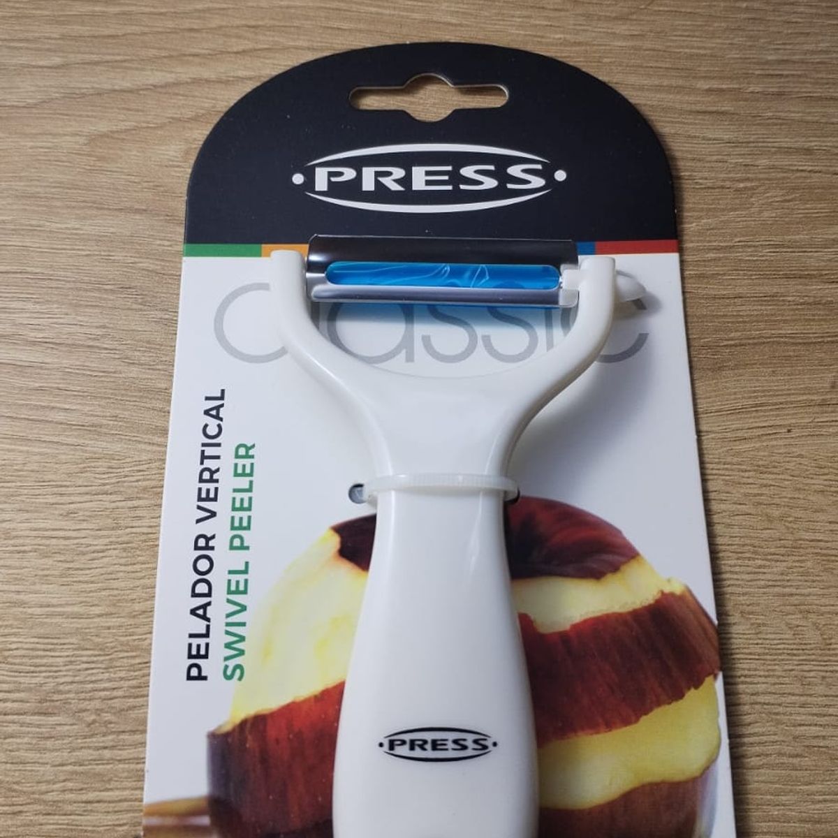 PRESS - PELADOR DE VERDURA  CON CUCHILA DE ACERO INOXIDABE Y ERGONOMICO