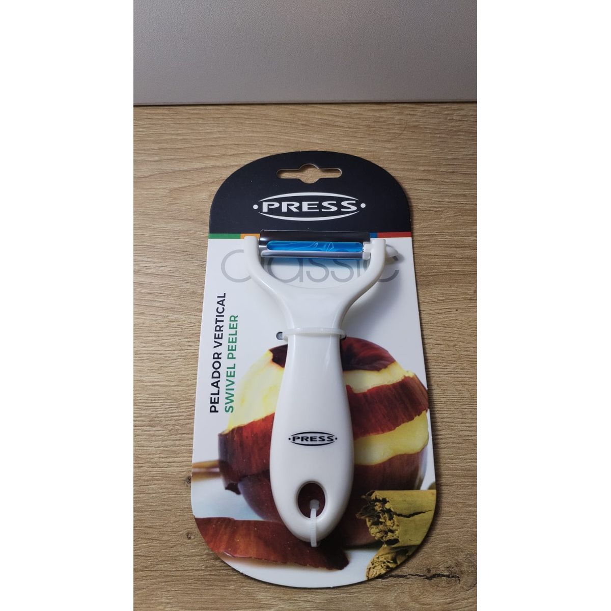 PRESS - PELADOR DE VERDURA  CON CUCHILA DE ACERO INOXIDABE Y ERGONOMICO