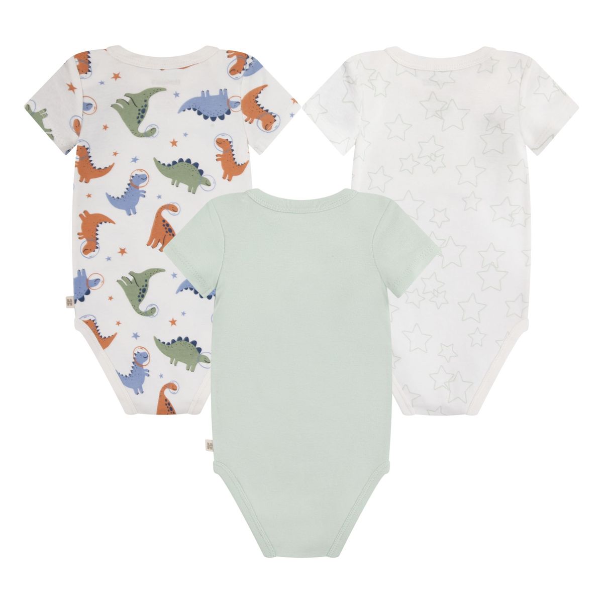 HUGGIES - Ropa de Bebé Huggies Pack de 3 Bodies Niño Verde Jurásico