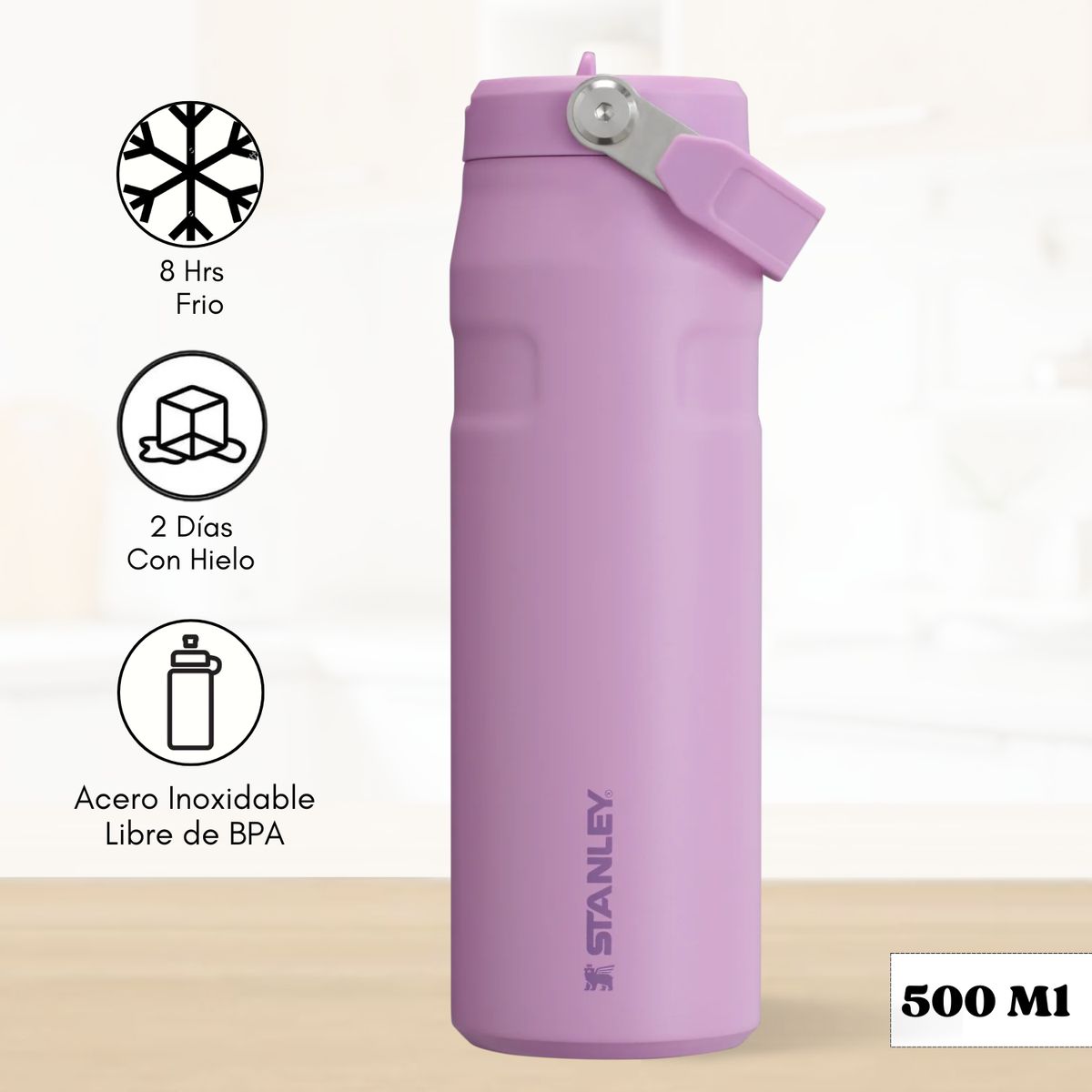 STANLEY - Tomatodo Termica Flip Straw Lid Lila Stanley 500 Ml