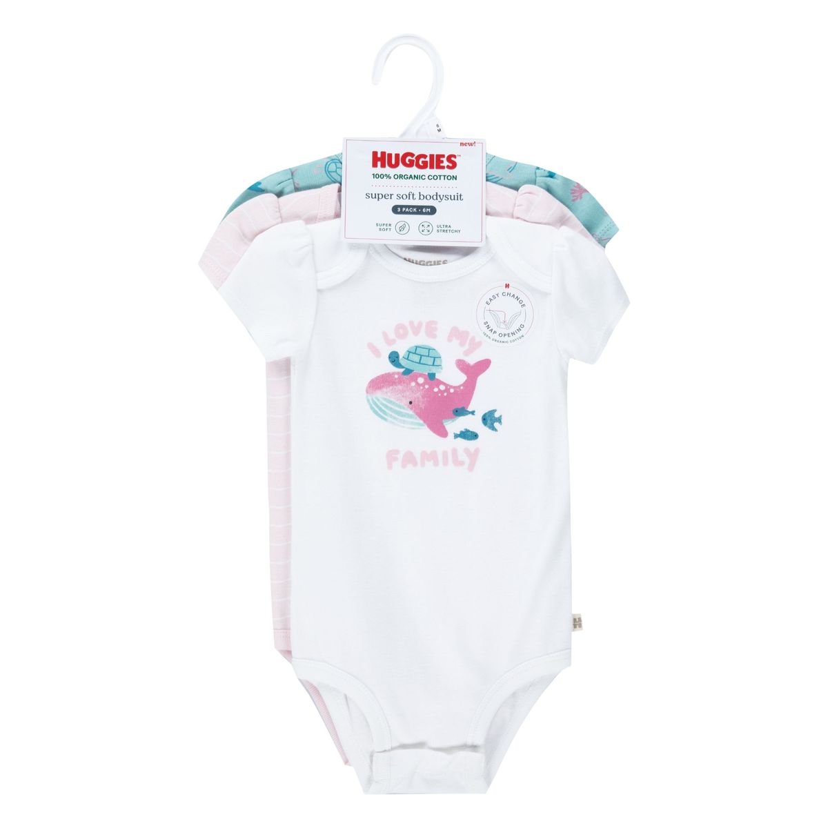 HUGGIES - Ropa de Bebé Huggies Pack de 3 Bodies Niña Blanco