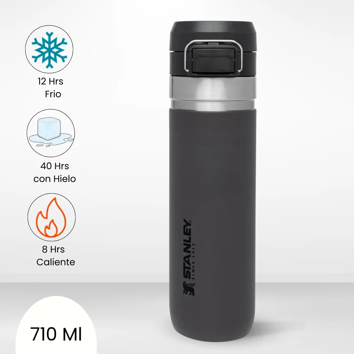 STANLEY - Termo de Bebida Flip Go Charcoal Stanley 710 Ml