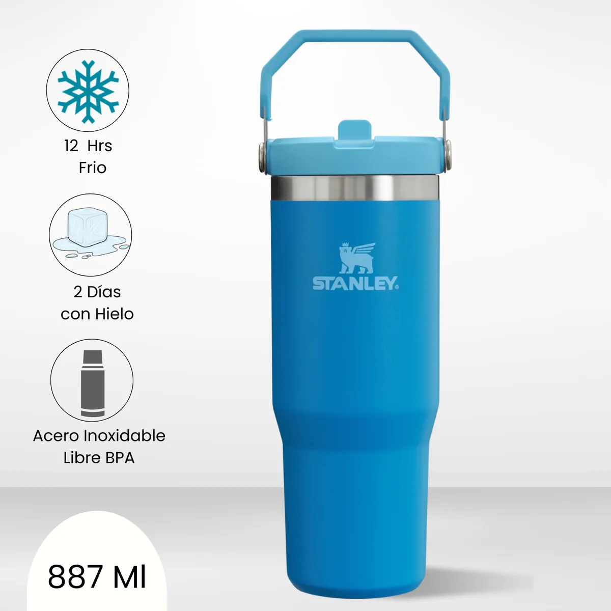 STANLEY - Flip Straw Tumbler Azure Stanley 887 Ml