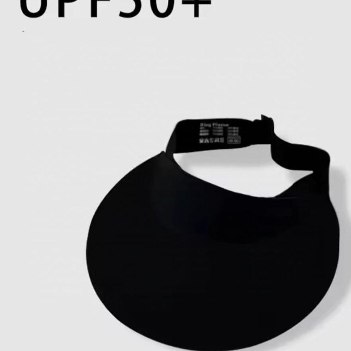 GENERICO - Visera Negra UPF50 Unisex Gorro Estilo Coreano