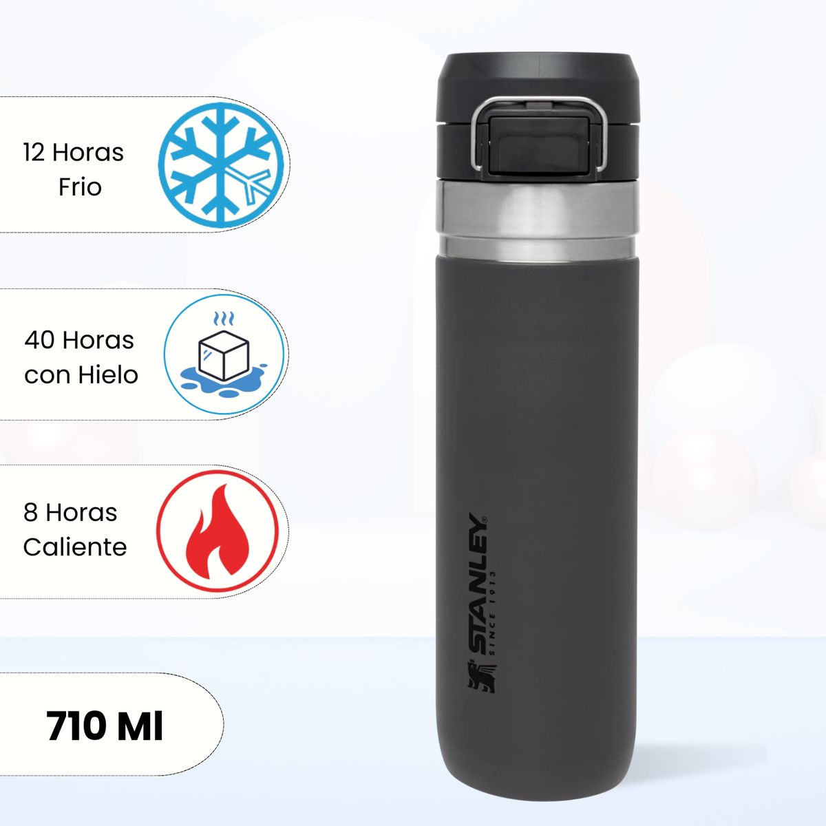 STANLEY - Termo de Bebida Flip Go Charcoal Stanley 710 Ml