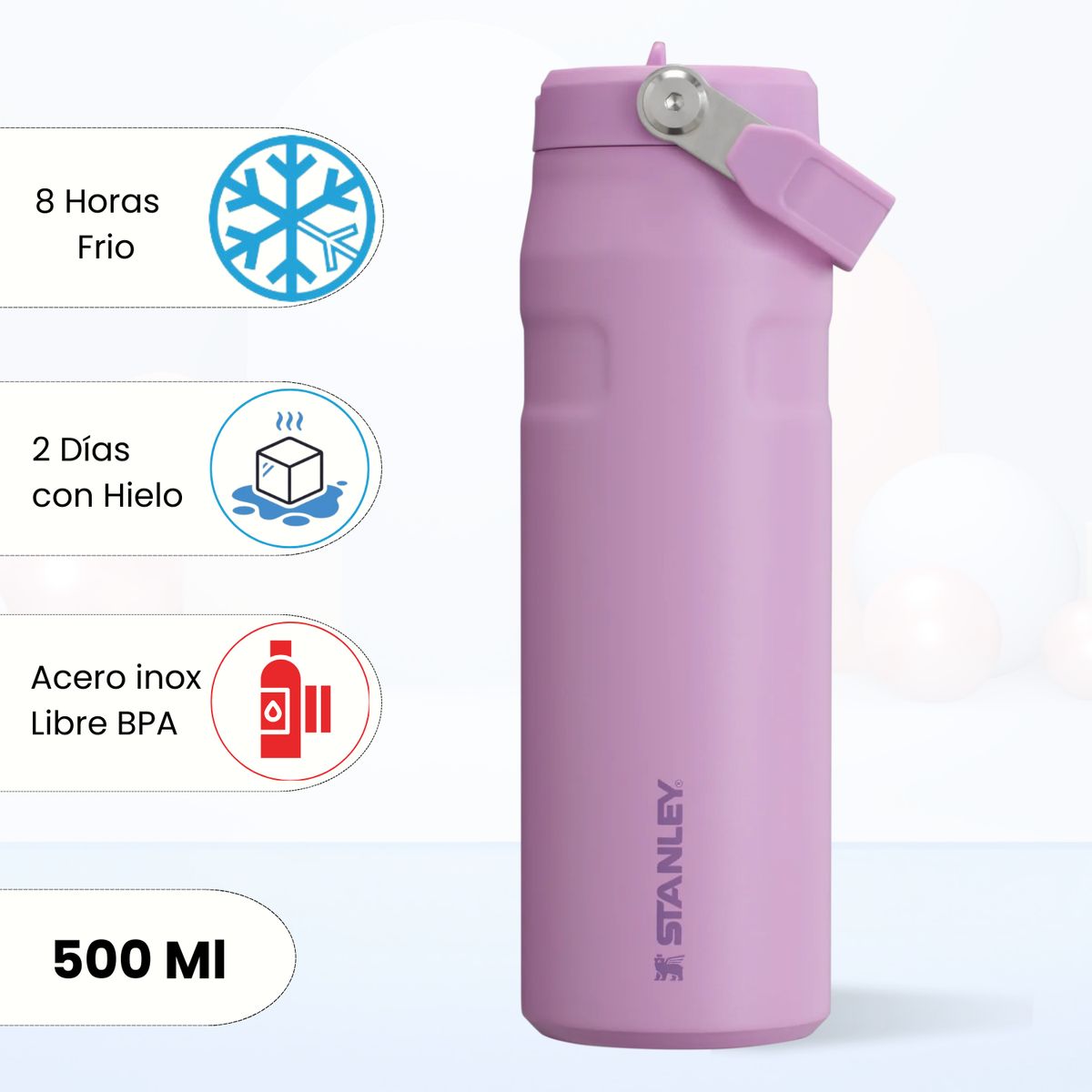 STANLEY - Tomatodo Termica Flip Straw Lid Lila Stanley 500 Ml