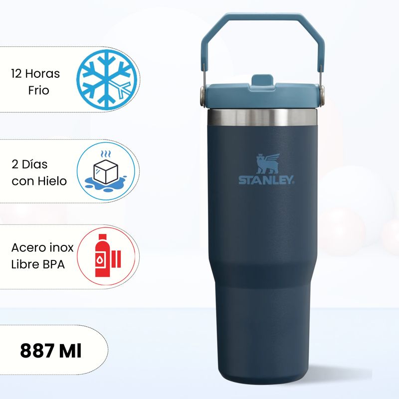 STANLEY - Flip Straw Tumbler Navy Stanley 887 Ml