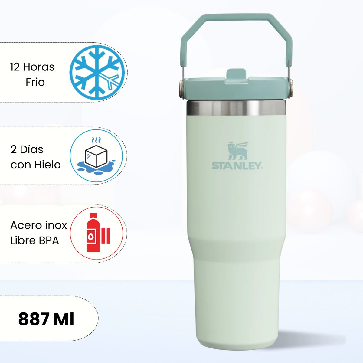 STANLEY - Flip Straw Tumbler Mist Stanley 887 Ml